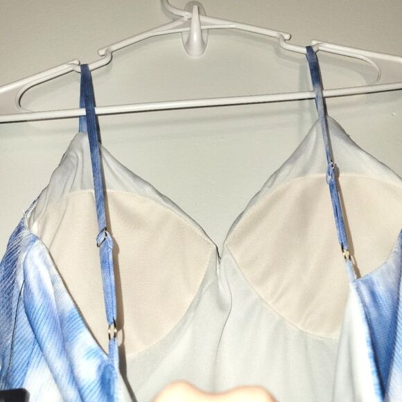 Guess Blue Tie Dye Midi Slit Dress 10 - Picture 11 of 15